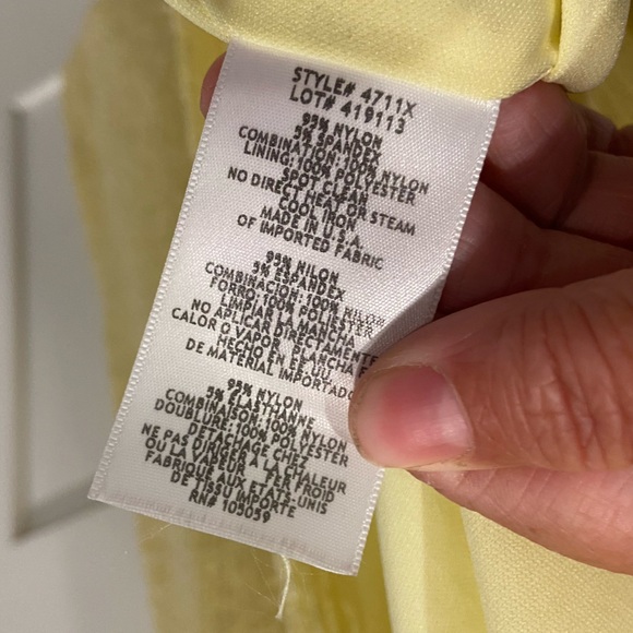 Butter yellow sequin formal dress with cutout and slit - Picture 10 of 11